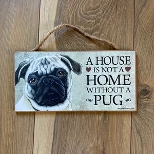 Farmhouse Pug Front Door Sign